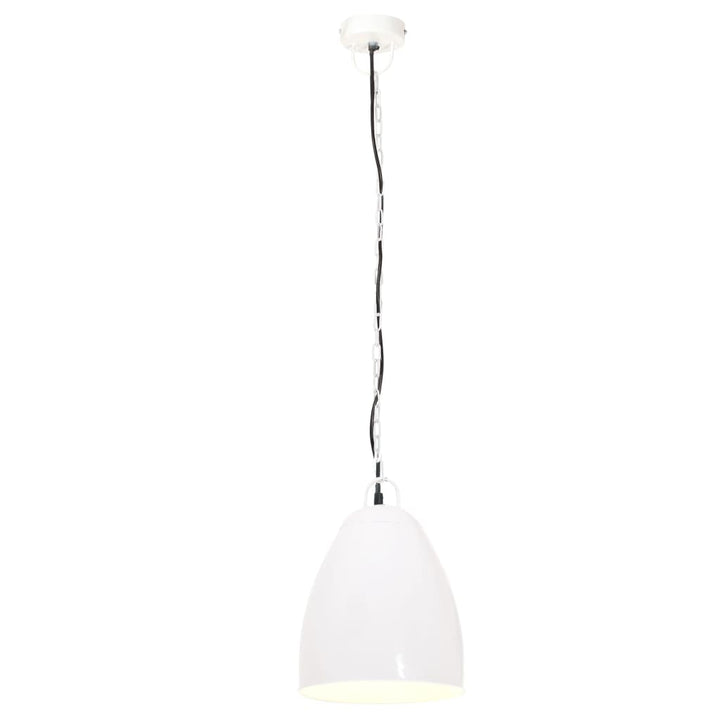 industriel hængelampe 25 W rund 32 cm E27 hvid