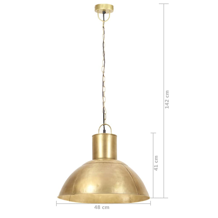hængelampe 25 W rund 48 cm E27 messingfarvet