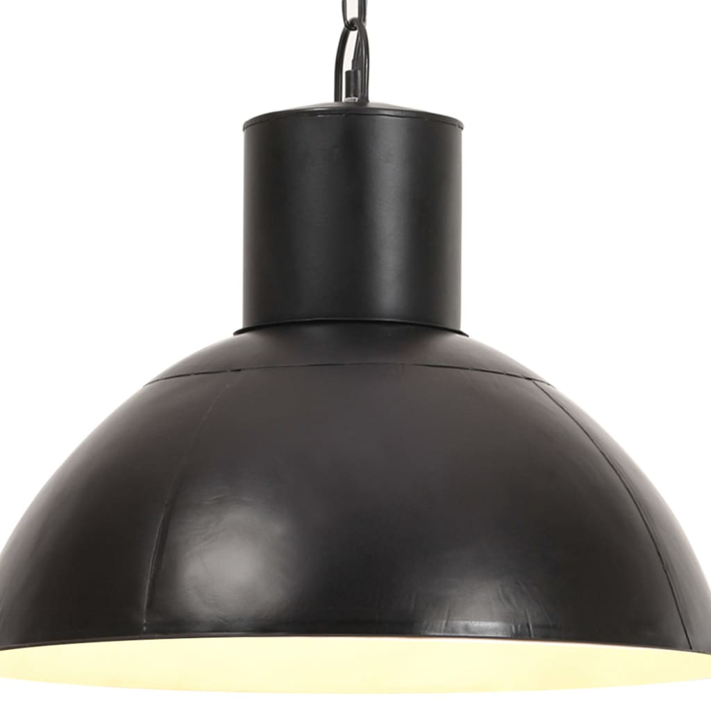 hængelampe 25 W rund 48 cm E27 mat sort