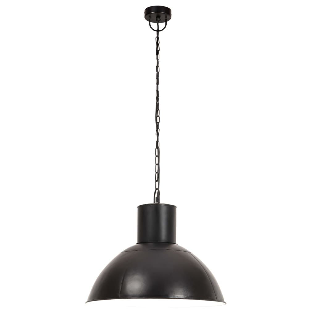 hængelampe 25 W rund 48 cm E27 mat sort