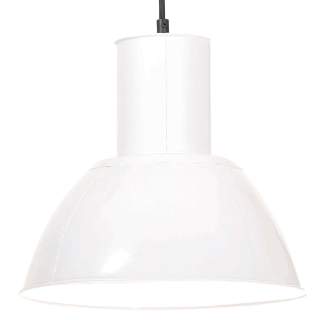 hængelampe 25 W rund 28,5 cm E27 hvid