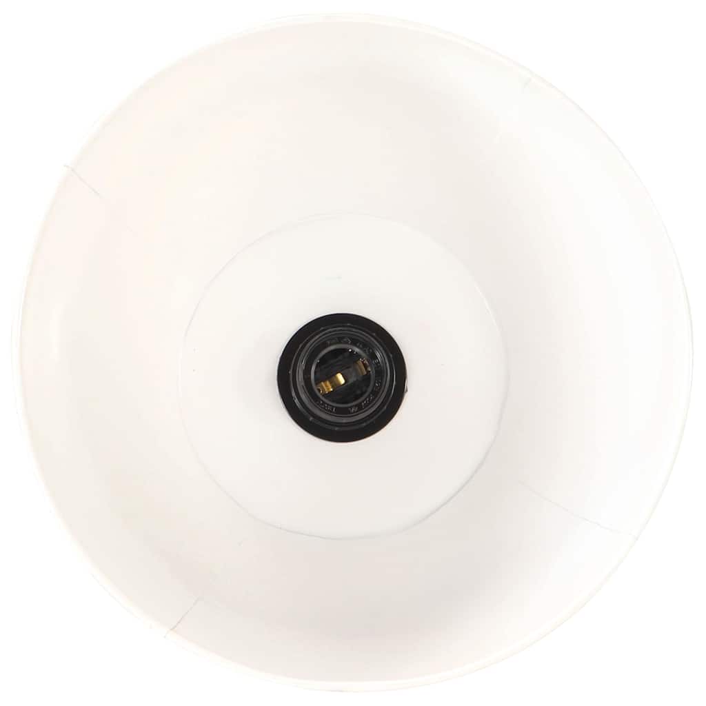 gulvlampe E27 massivt mangotræ hvid