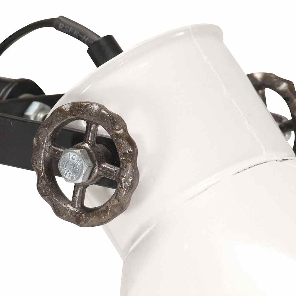 gulvlampe med 2 lampeskærme E27 støbejern hvid
