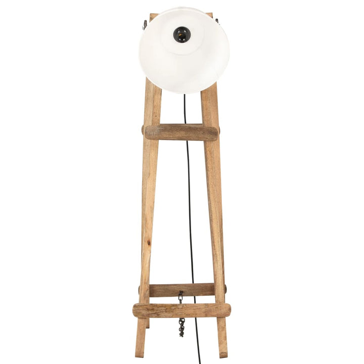 gulvlamper 3 stk. E27 massivt mangotræ hvid