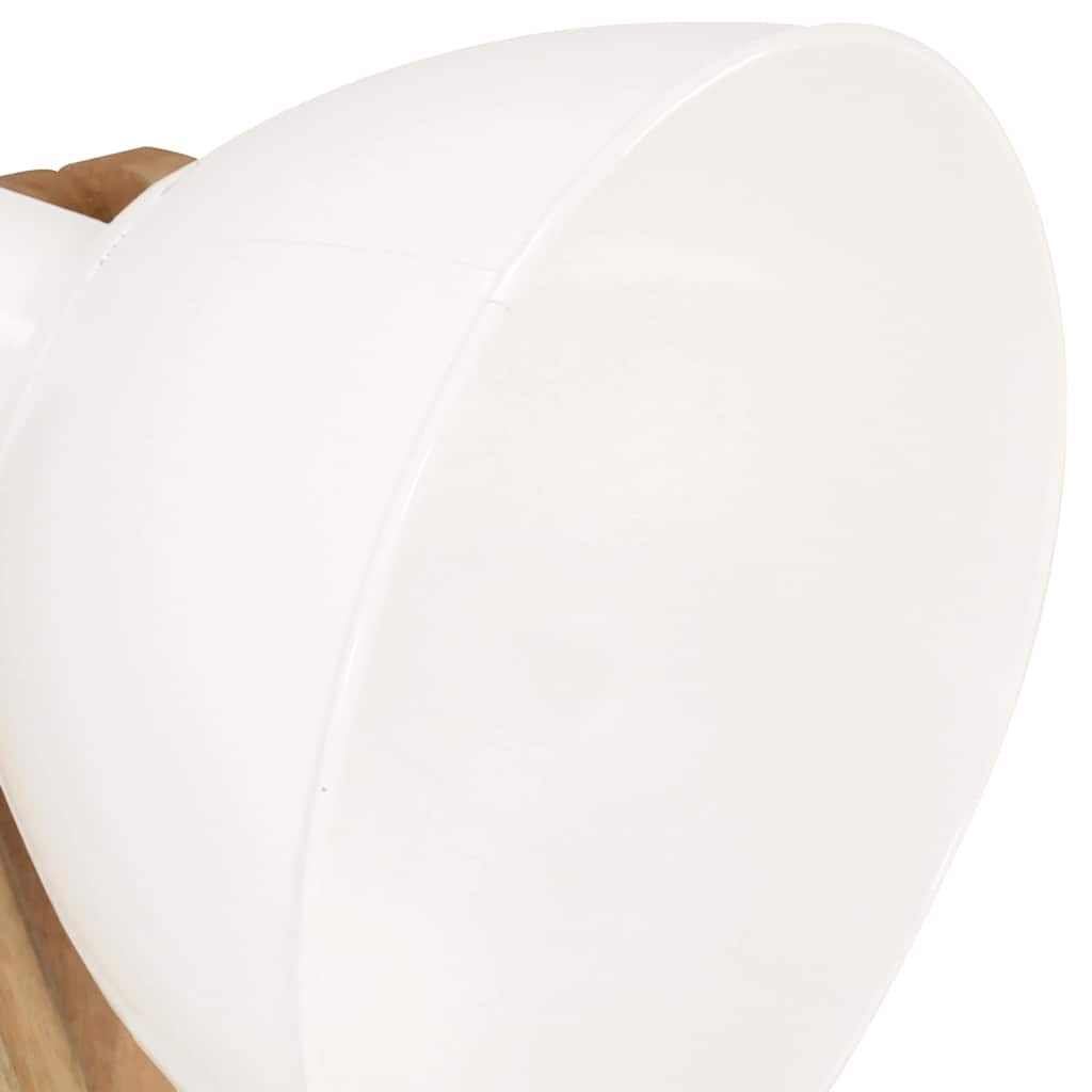 gulvlamper 3 stk. E27 massivt mangotræ hvid