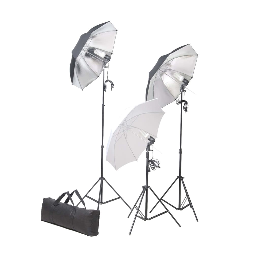 fotostudiesæt med lampesæt og baggrund