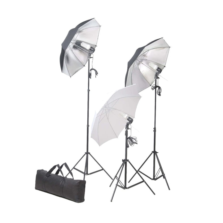 fotostudiesæt med lampesæt og baggrund