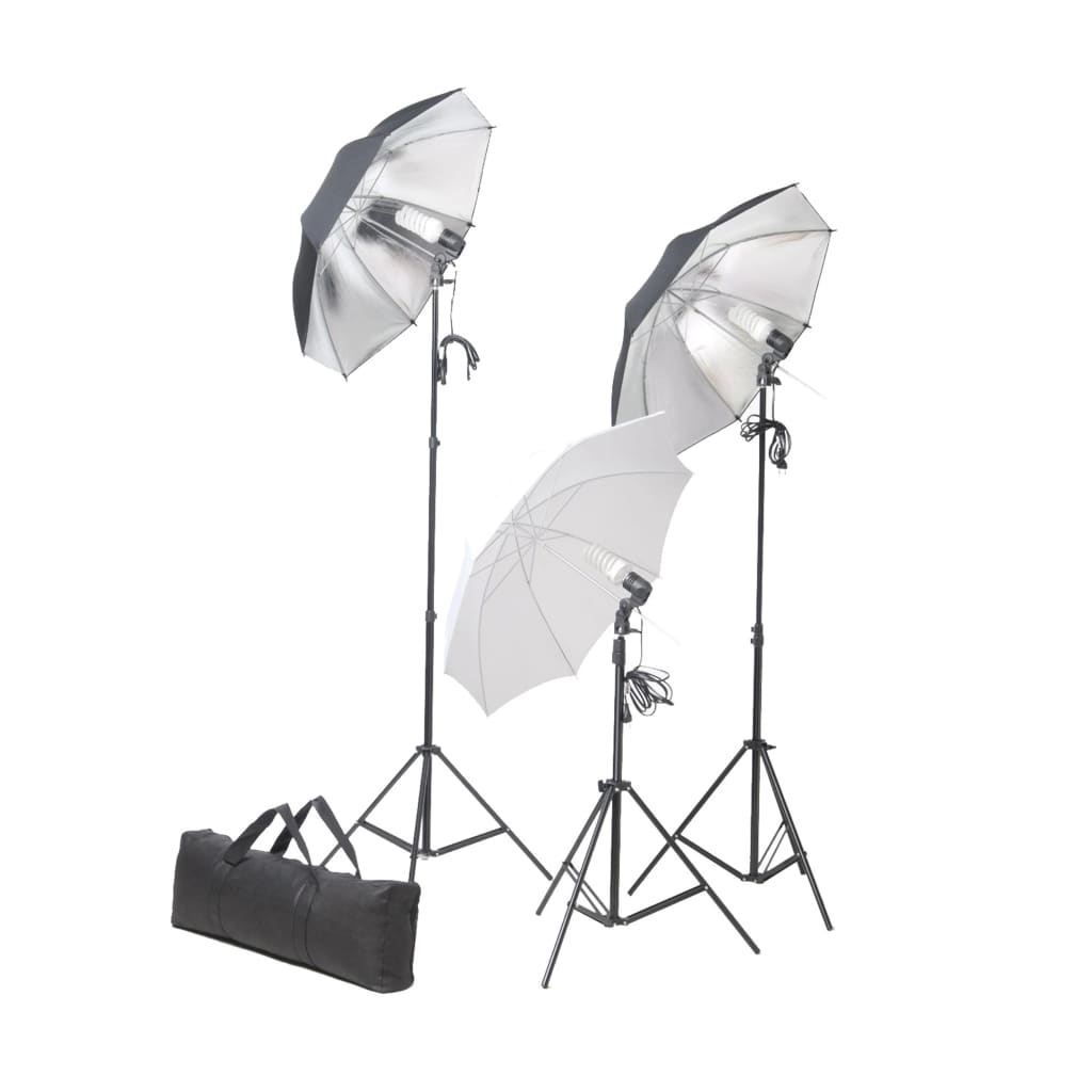 fotostudiesæt med lampesæt og baggrund