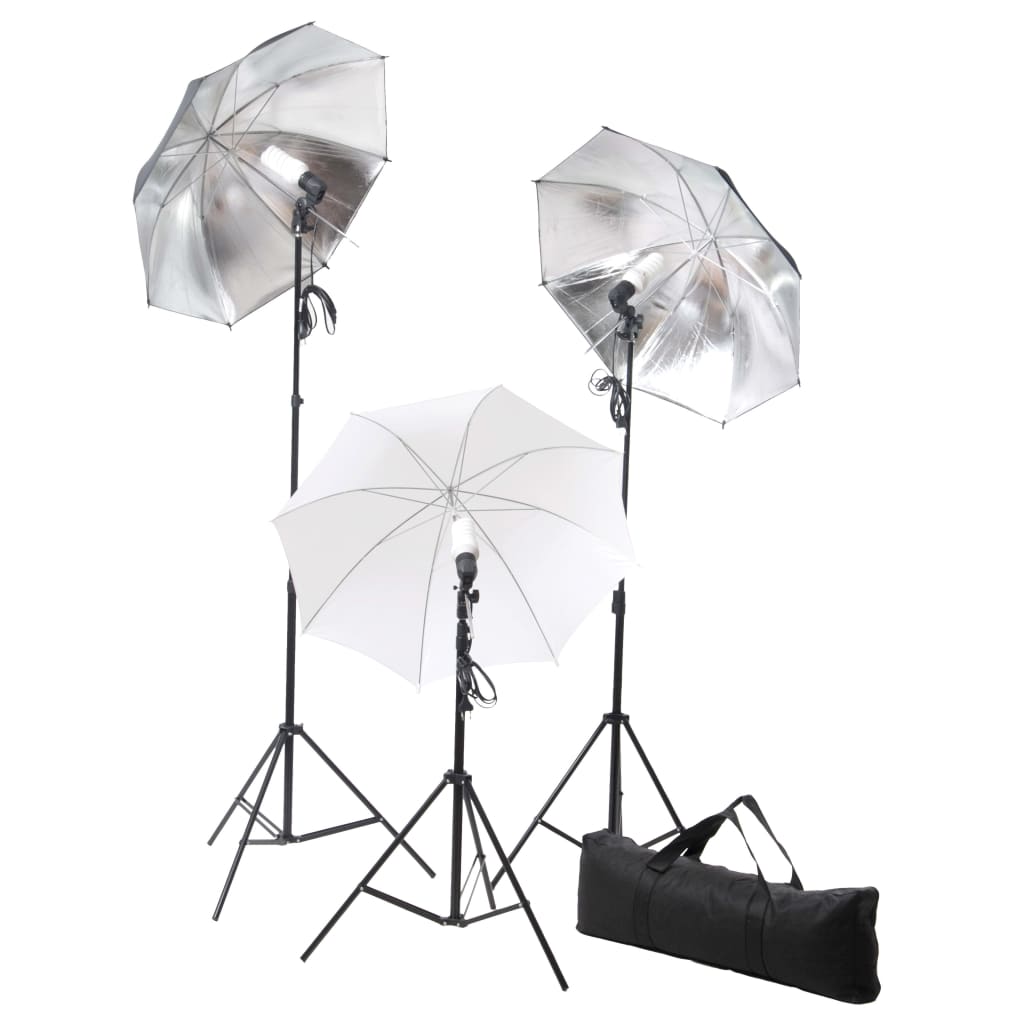 fotostudiesæt med lampesæt og baggrund