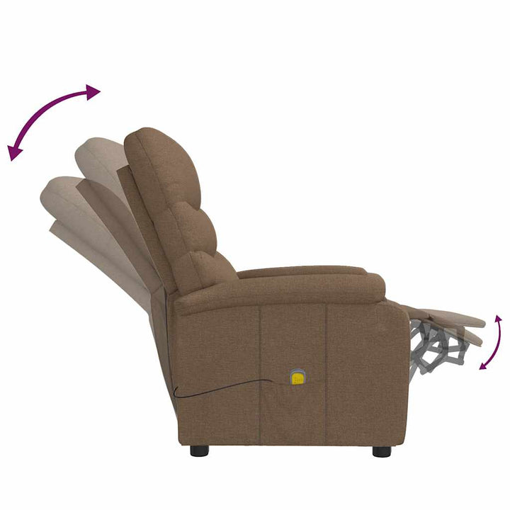 massagestol stof brun