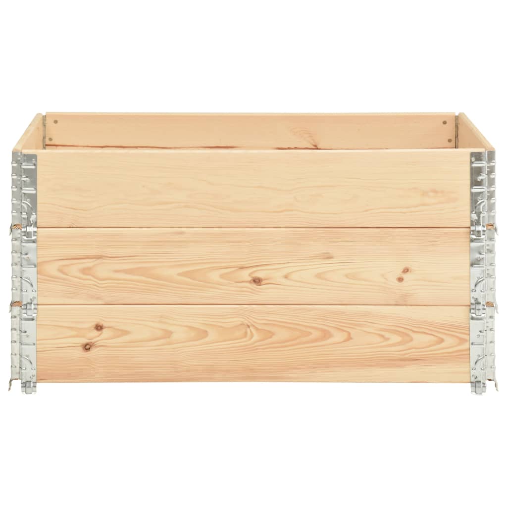 højbed 3 stk. 80x120 cm massivt fyrretræ
