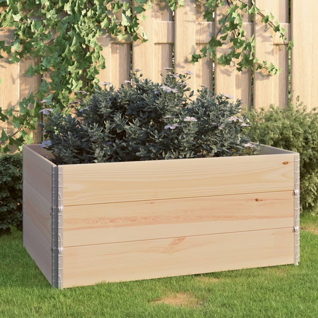 højbed 3 stk. 80x120 cm massivt fyrretræ