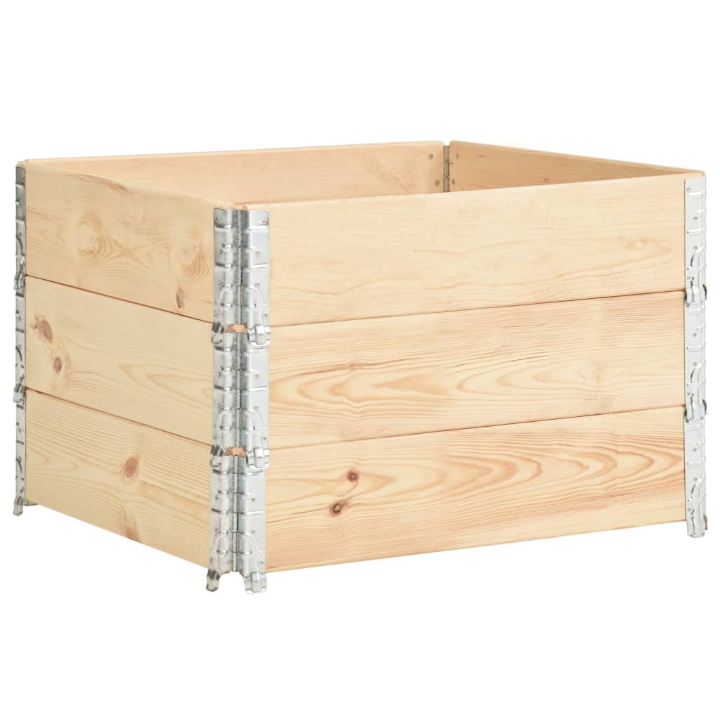 højbed 3 stk. 100x100 cm massivt fyrretræ