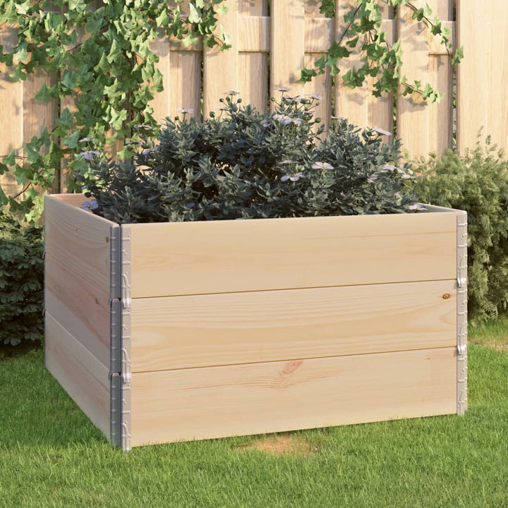 højbed 3 stk. 100x100 cm massivt fyrretræ