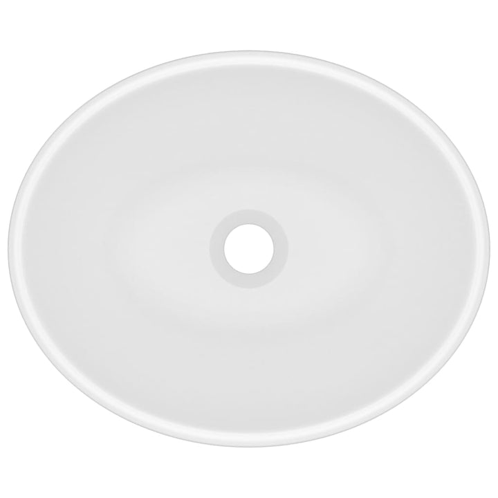 luksuriøs håndvask 40x33 cm keramisk oval mat hvid