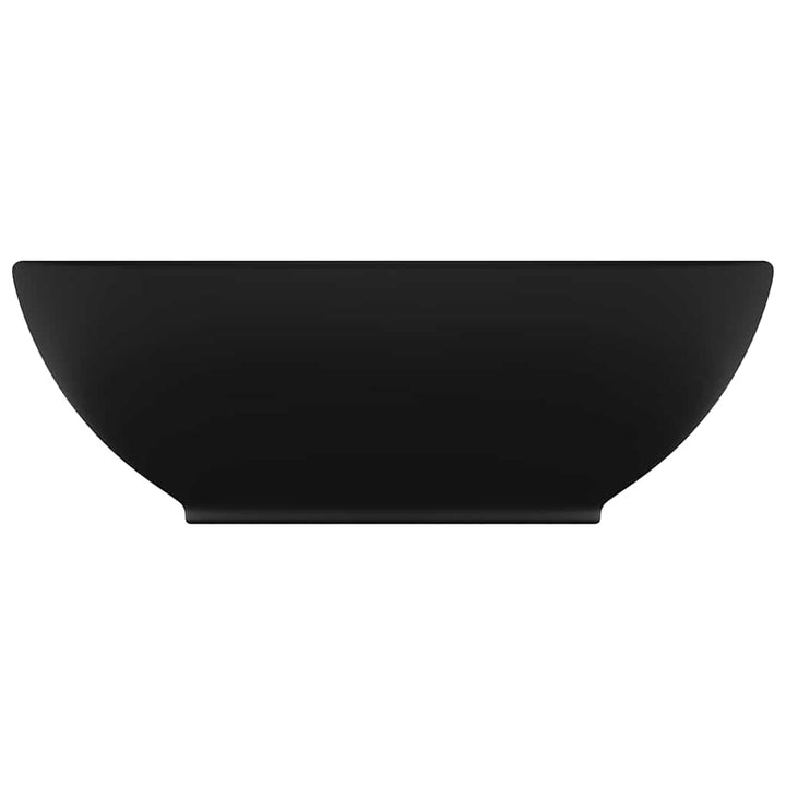 luksuriøs håndvask 40x33 cm keramisk oval mat sort