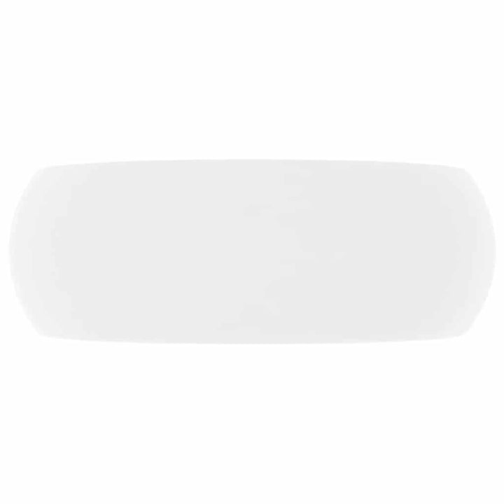 luksuriøs håndvask 40x15 cm rund keramisk mat hvid