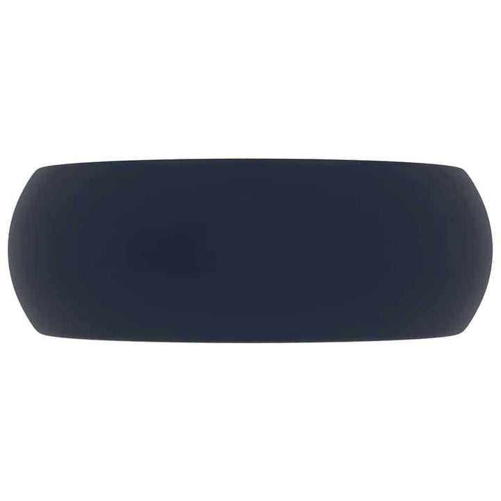 luksuriøs håndvask 40x15 cm rund keramik mat mørkeblå