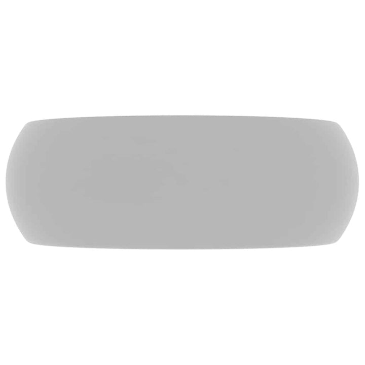luksuriøs håndvask 40x15 cm rund keramik mat lysegrå