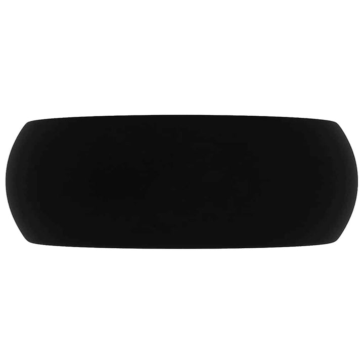 luksuriøs håndvask 40x15 cm rund keramik mat sort