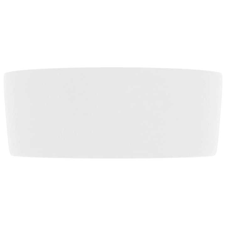 luksuriøs håndvask 40x15 cm rund keramisk mat hvid