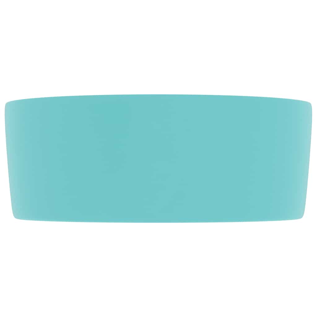 luksuriøs håndvask 40x15 cm rund keramik mat lysegrøn