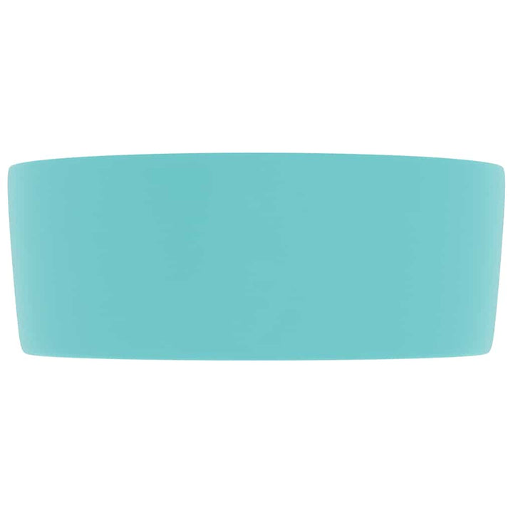 luksuriøs håndvask 40x15 cm rund keramik mat lysegrøn