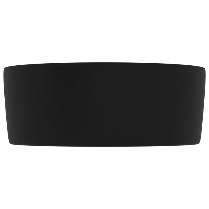 luksuriøs håndvask 40x15 cm rund keramik mat sort