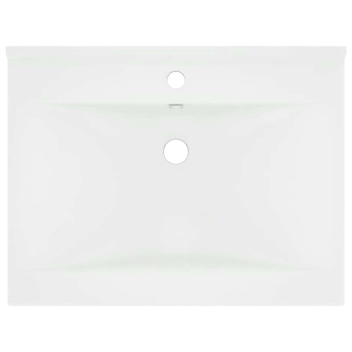luksuriøs håndvask med vandhanehul 60x46 cm keramisk mat hvid