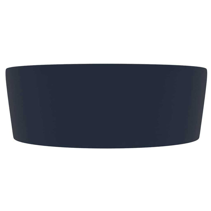 luksuriøs håndvask med overløb 36x13 cm keramik mat mørkeblå