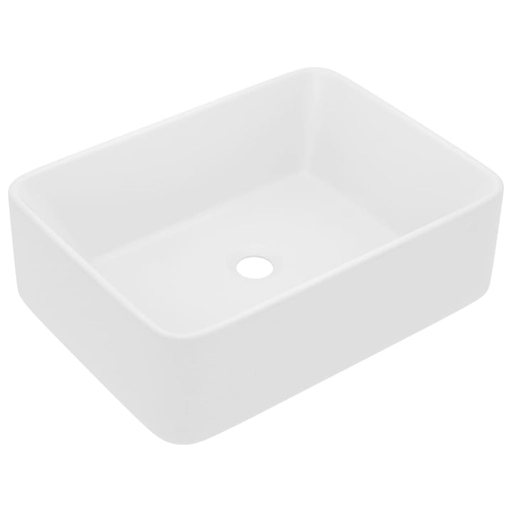 luksushåndvask 41x30x12 cm keramik mat hvid