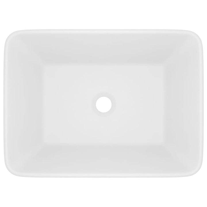 luksushåndvask 41x30x12 cm keramik mat hvid