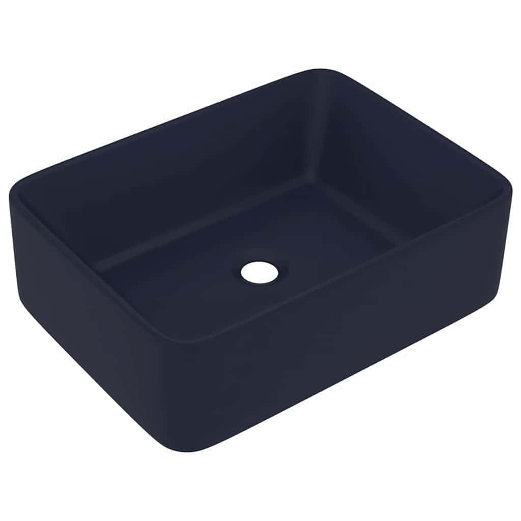 luksushåndvask 41x30x12 cm keramik mat mørkeblå