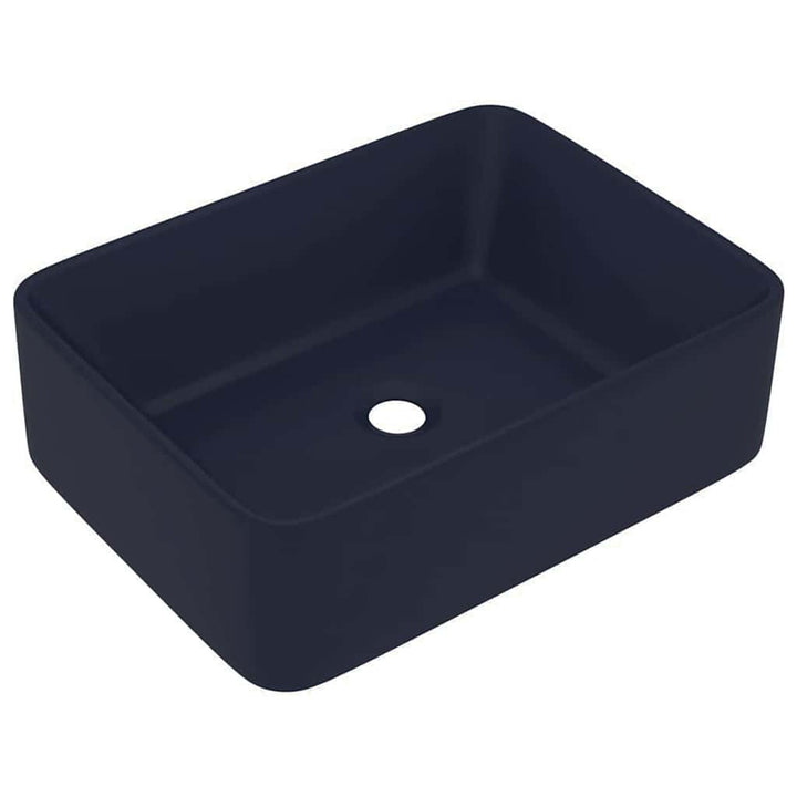 luksushåndvask 41x30x12 cm keramik mat mørkeblå