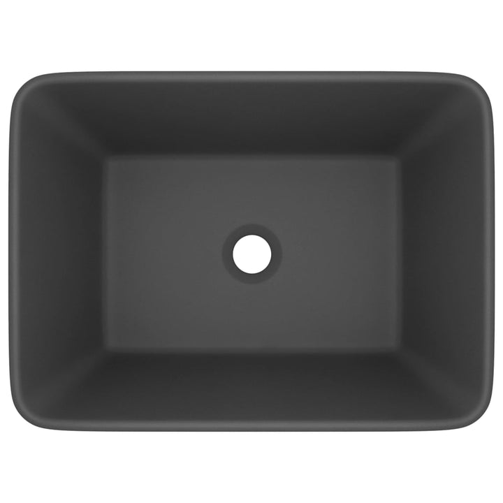 luksushåndvask 41x30x12 cm keramik mat mørkegrå