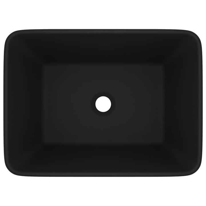 luksushåndvask 41x30x12 cm keramik mat sort