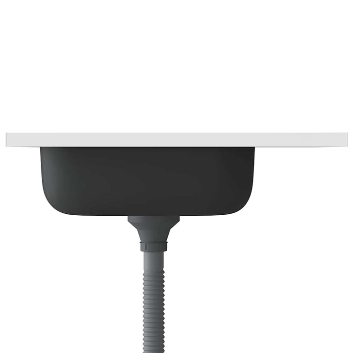 køkkenvask med afløbssæt 600x500x155 mm rustfrit stål sølv