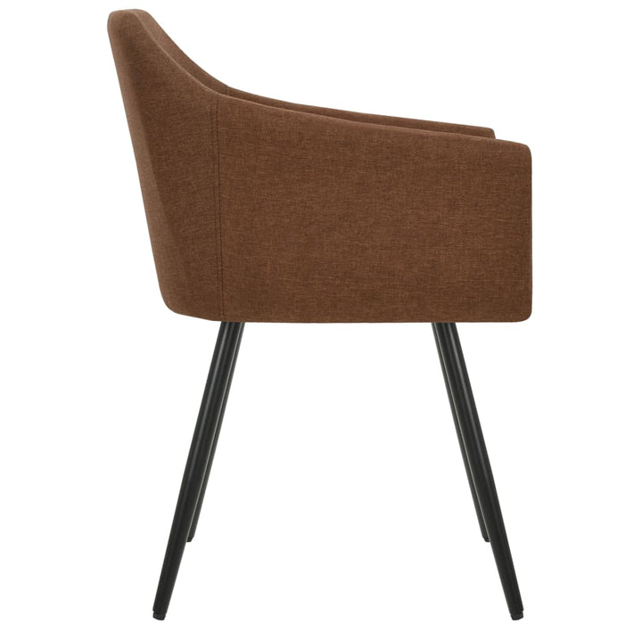 spisebordsstole 2 stk. stof brun