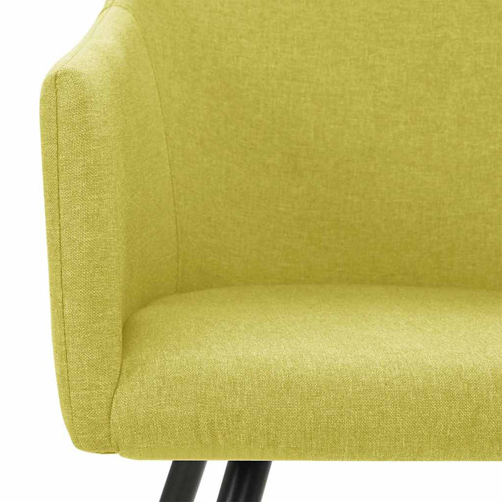 spisebordsstole 2 stk. stof grøn