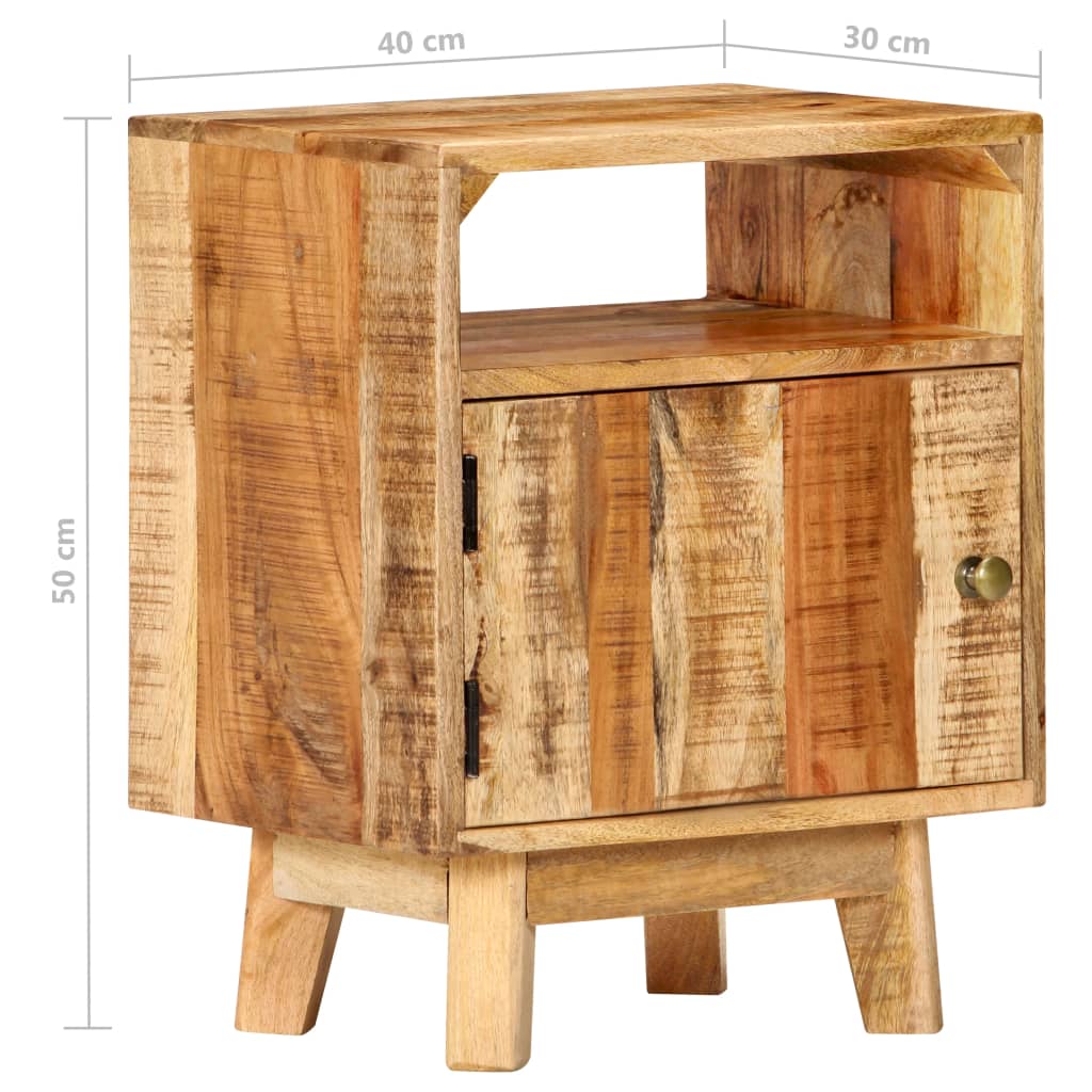 sengebord 40x30x50 cm massivt mangotræ