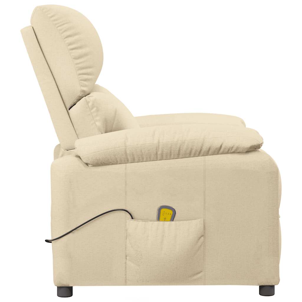 massagestol stof cremefarvet