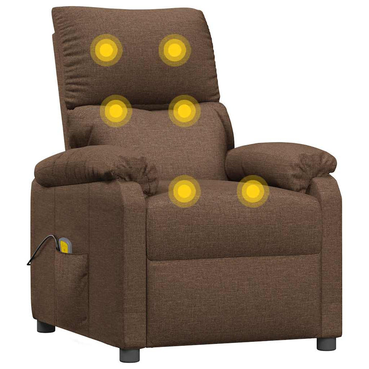 massagestol stof brun