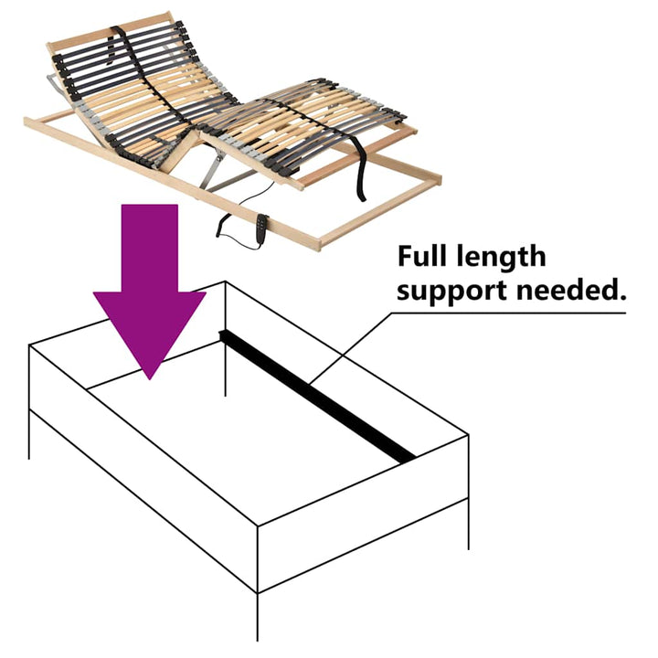 lamelbund med elevation 42 lameller 7 zoner 80x200 cm