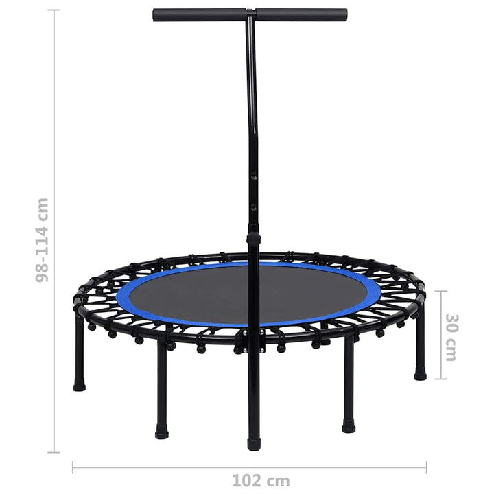 fitnesstrampolin med håndtag 102 cm
