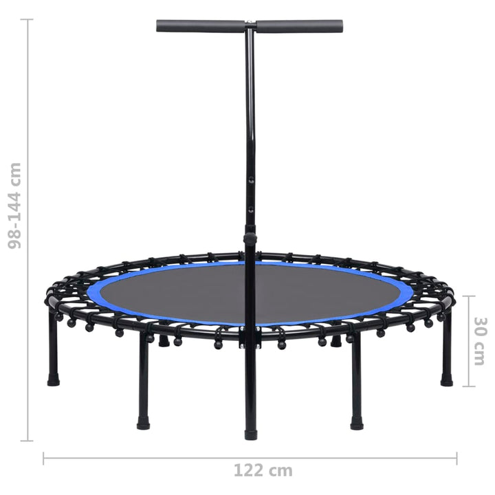 fitnesstrampolin med håndtag 122 cm