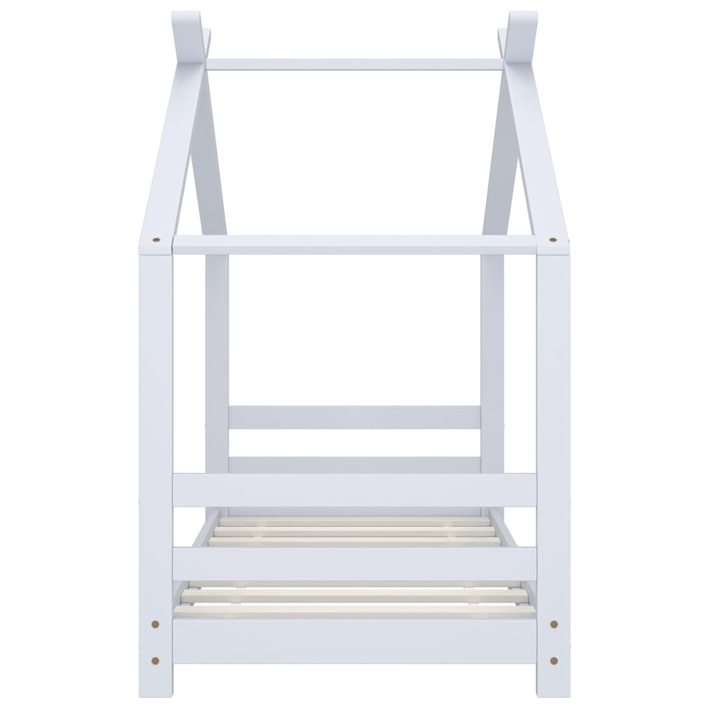 sengestel til børneseng 70x140 cm massivt fyrretræ hvid