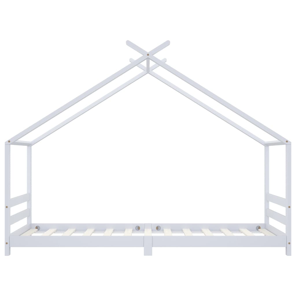 sengestel til børneseng 90x200 cm massivt fyrretræ hvid