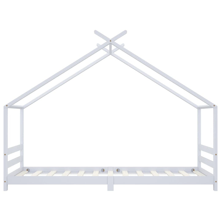 sengestel til børneseng 90x200 cm massivt fyrretræ hvid