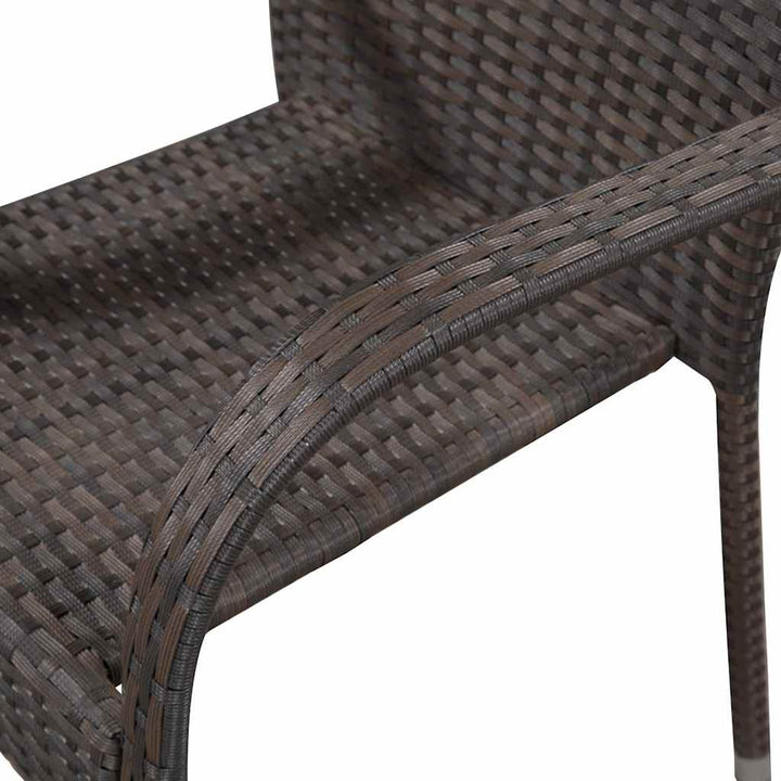 stabelbare havestole 6 stk. polyrattan brun