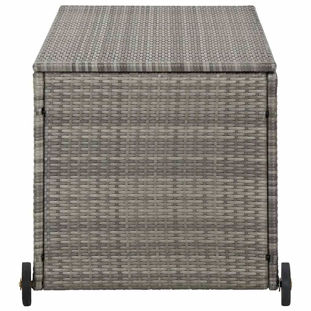 opbevaringskasse til haven 120x65x61 cm polyrattan lysegrå